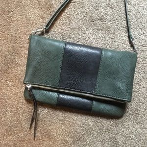 Forest green & black crossbody